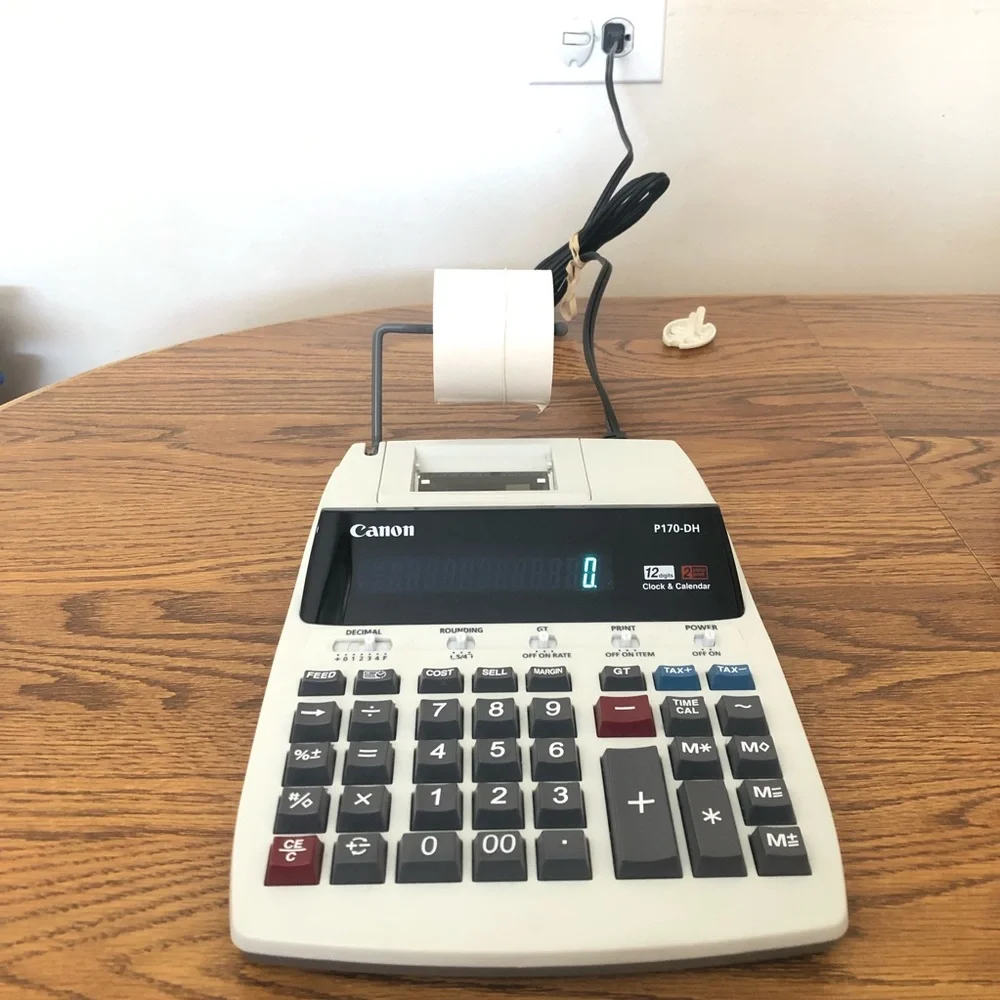 Canon P170DH3 12 Digit Desktop Printing Calculator Multi-Function Professional